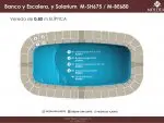 Moldear - Piscina Línea Banco y Escalera - MBE680